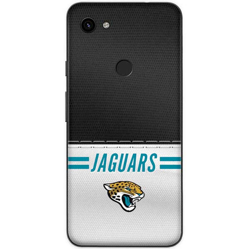 NFL Jacksonville Jaguars White Striped Google Pixel 3a XL Skin